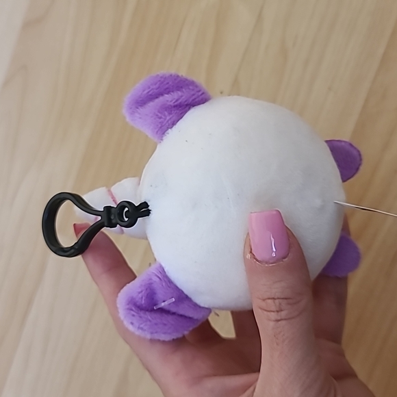 Soft Plush Slow Rising Squish Unicorn Balls Keychain 4 inches - Picture 4 of 4